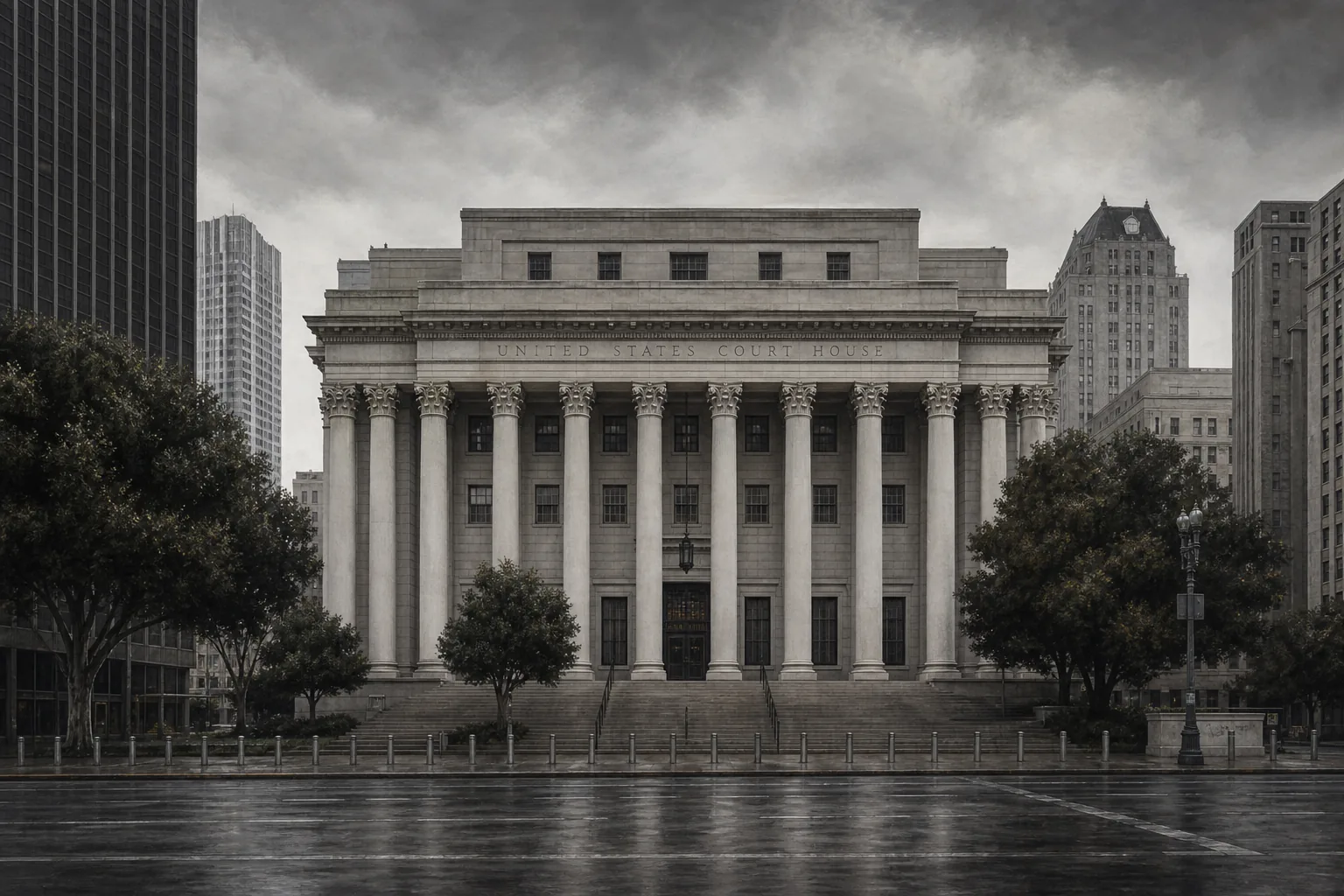 United States Courthouse in a downtown setting